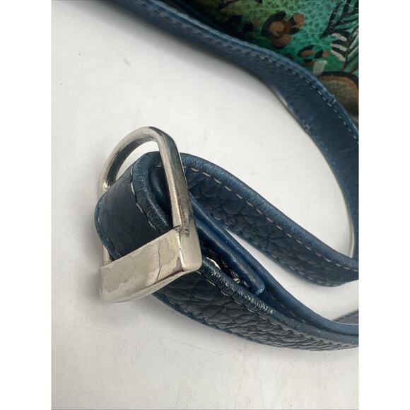 Biacci Leather Peacock Design Crossbody Purse - Picture 7 of 11